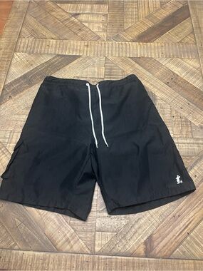 Disney Parks Men's Black Mickey Mouse Swim Trunks Cargo Board Shorts Size XL